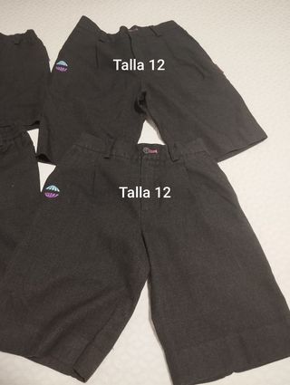 Pantalones Cortos Uniforme Salesianas. T. 6, 10,12