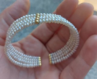 Bracciale perle oro 750..18kt