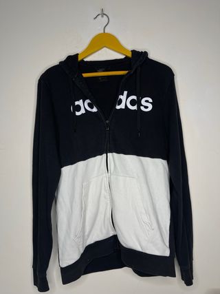 Sudadera Adidas con capucha - Blanco y Negro