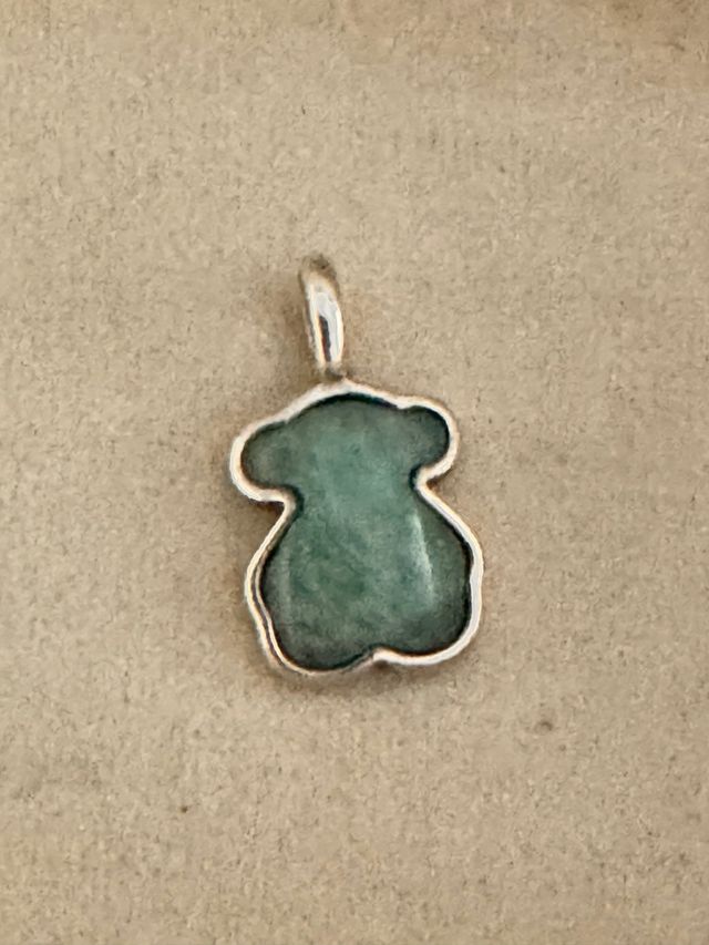 Colgante Tous oso verde plata