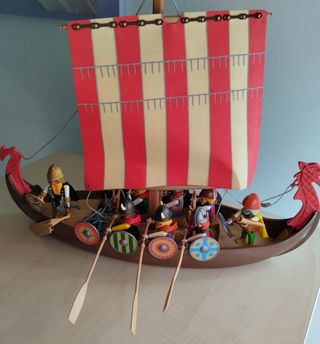 Granja, Barco Pirata y Barco Vikingo de Playmobil.