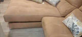 Sofá chaise longue beige