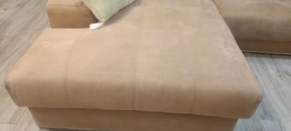 Sofá chaise longue beige