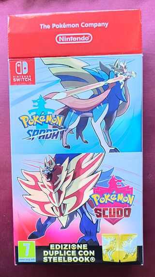 Steelbook Pokémon Spada&Scudo+box+codici NO GIOCHI