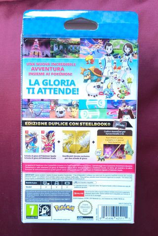Steelbook Pokémon Spada&Scudo+box+codici NO GIOCHI