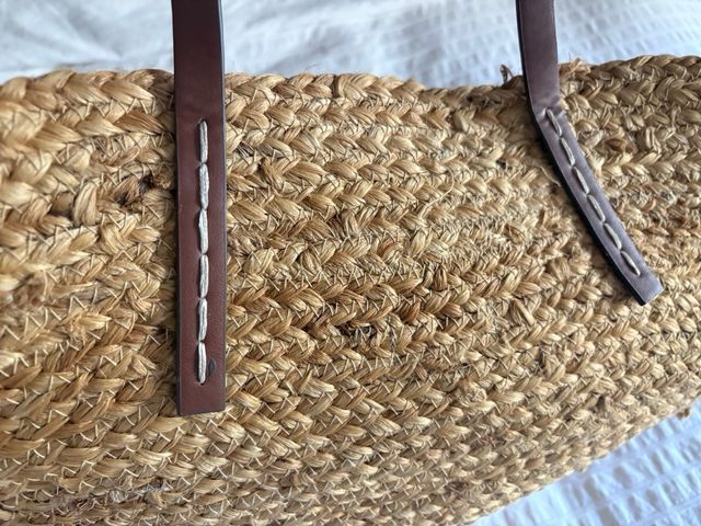 Capazo Mango yute marrón