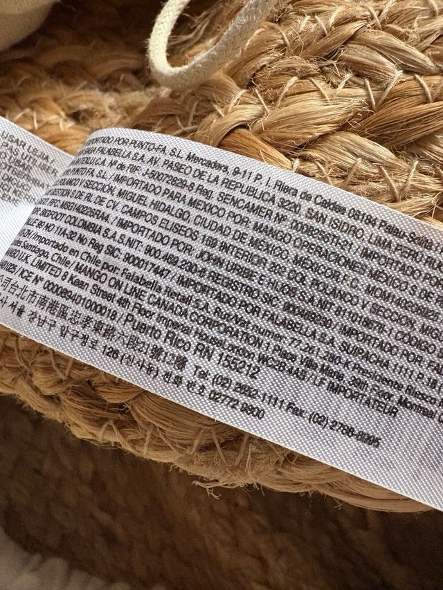 Capazo Mango yute marrón