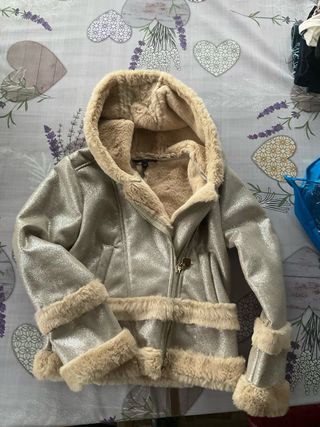 Giacca bimba glitter oro 7-8 anni