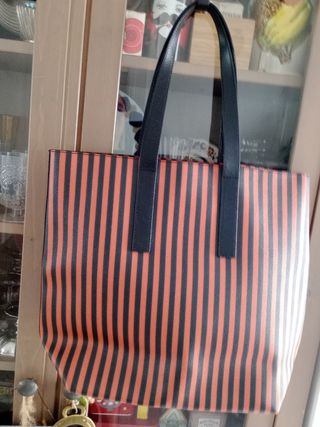 Bolso Bimba y Lola rayas naranja