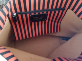 Bolso Bimba y Lola rayas naranja