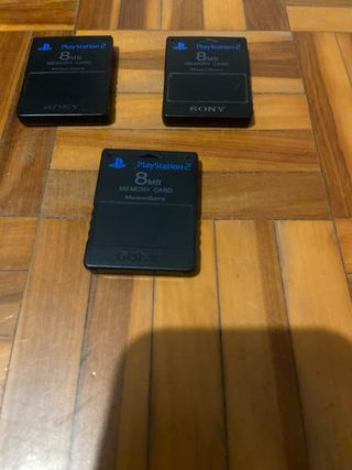 3x Memory Card Sony PS2 8MB