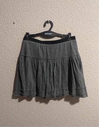 Falda gris Zara - Corta