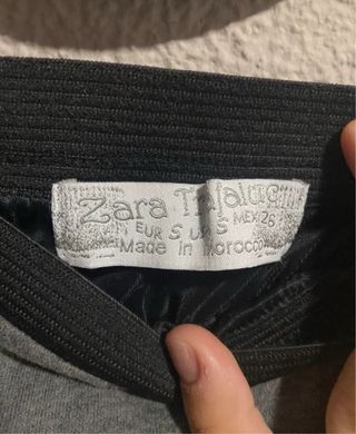 Falda gris Zara - Corta