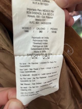 Chaqueta de ante de caballero. L
