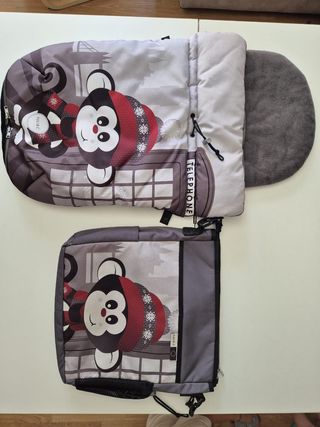 Saco capazo+bolso bebé mono