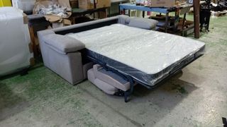Sofá cama 3 plazas beige