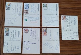 7 Cartoline vintage anni '80 