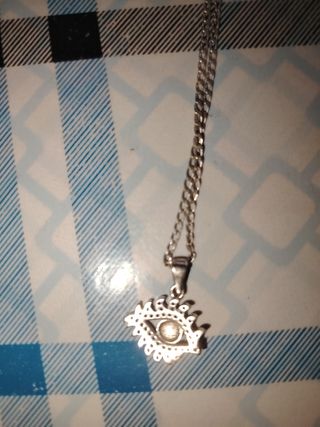 Gargantilla ojo plata 925 circonitas