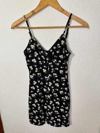 Vestido flores - blanco y multicolor