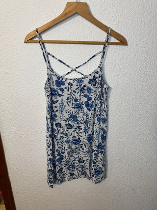 Vestido flores - blanco y multicolor