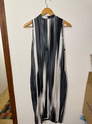 Vestido flores - blanco y multicolor