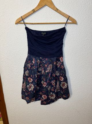 Vestido flores - blanco y multicolor