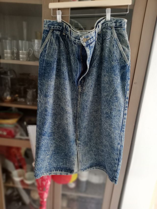 Falda vaquera acid wash