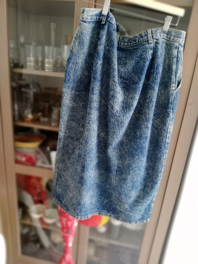 Falda vaquera acid wash