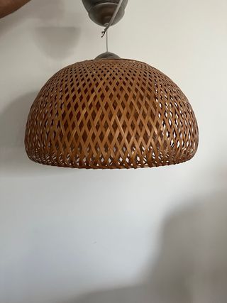 Lámpara techo Ikea bambú