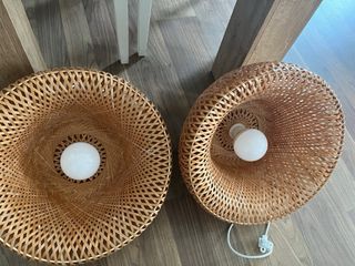 Lámpara techo Ikea bambú