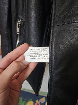 Cazadora cuero Pull&Bear negra - L