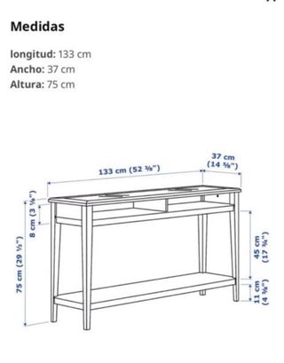 Consola Ikea Liatorp blanca