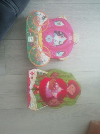 2 Puzzles Djeco: Carruaje y Caperucita