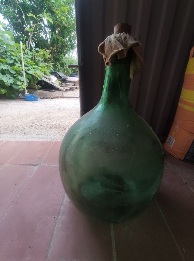 Botella cristal antigua - Decoración