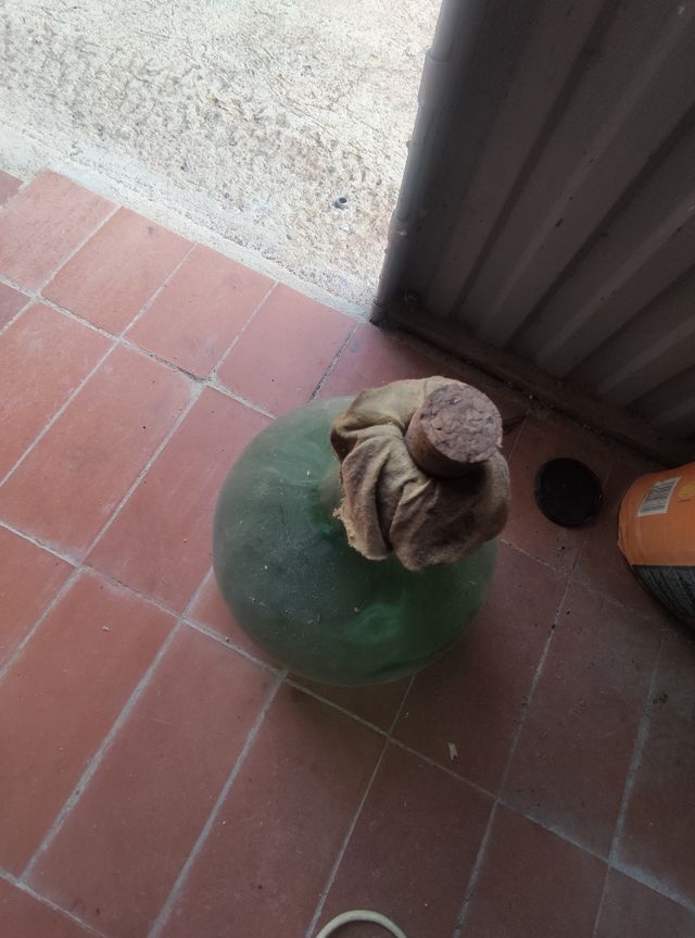 Botella cristal antigua - Decoración