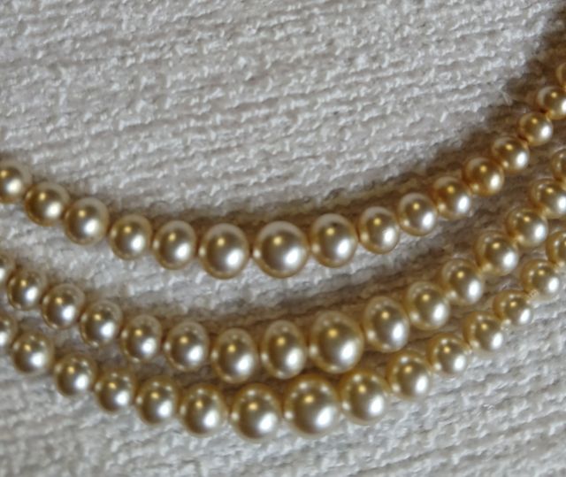 Collana perle vintage 3 fili