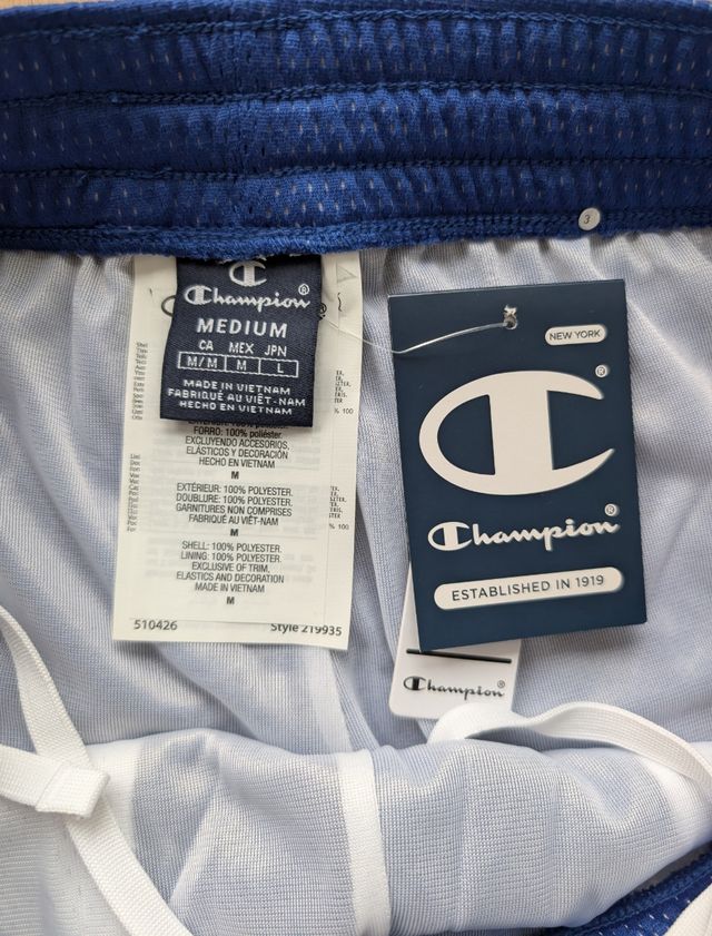 Pantalones Cortos Champion Azul/Blanco