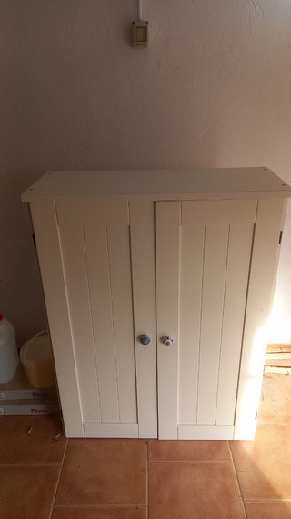Escritorio con armario superior Ikea blanco