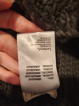 Gorro invierno mujer blanco-negro