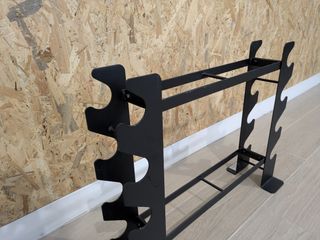 2 soportes mancuernas: blanco y negro