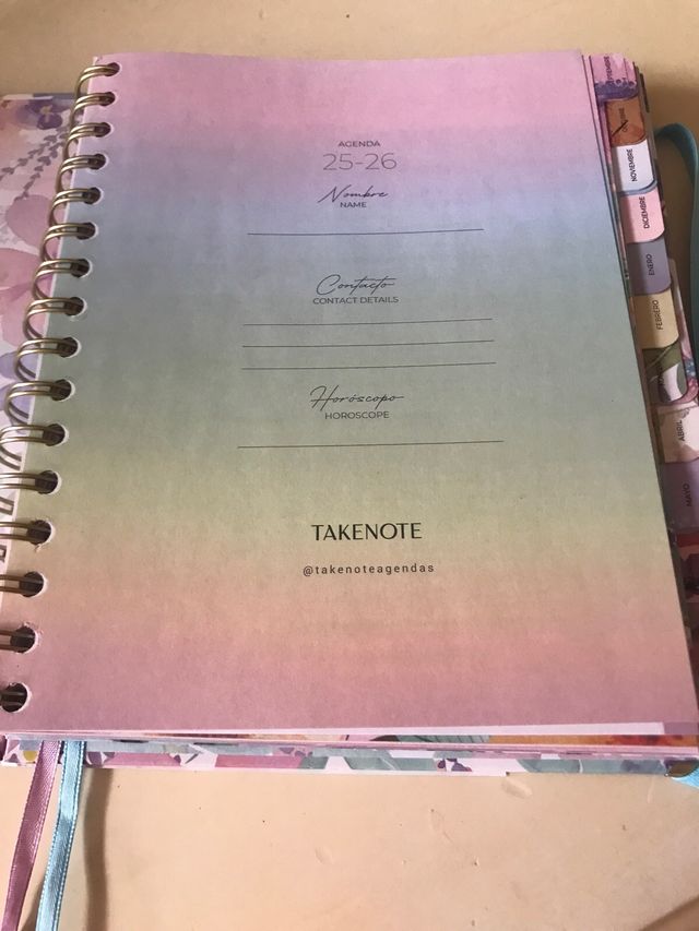 Agenda 2025-2026 Semana vista TAKENOTE