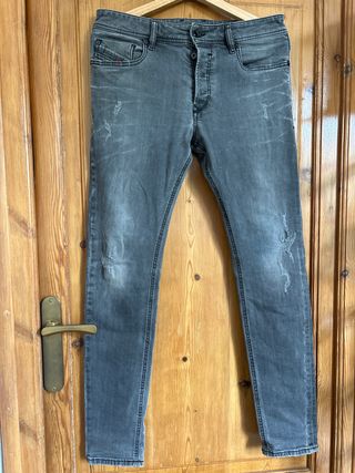 Diesel Sleeker - Vaqueros Gris Talla S