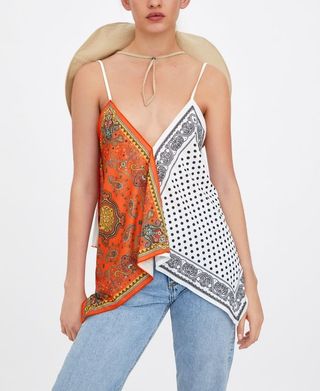 Top Zara estampado paisley talla S