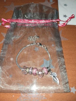 Pulsera Bijou Brigitte - Rosa y Plata