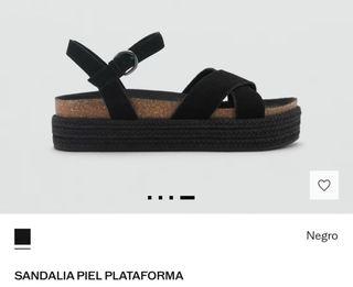 Sandalias plataforma Mango Negro T40