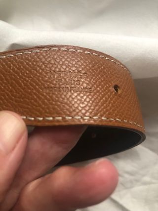 Cinturón Hermes marrón dorado talla 75