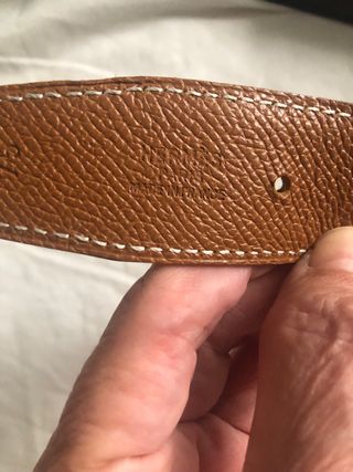 Cinturón Hermes marrón dorado talla 75