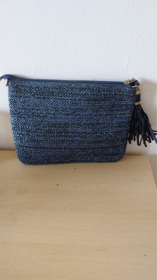 Bolso azul fiesta - Tejido