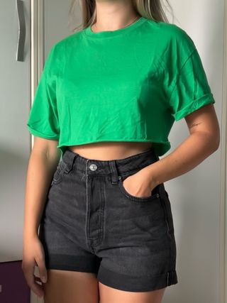 Camiseta corta verde