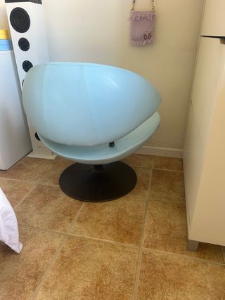 Sillón giratorio azul (vintage años 70